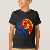 Fire en Ice Yin-Yang T-shirt (Voorkant)