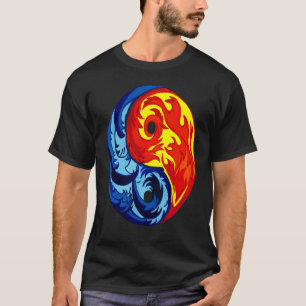 Fire en Ice Yin Yang T-shirt