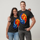 Fire en Ice Yin Yang T-shirt (Unisex)