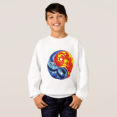 Fire en Ice Yin-Yang T-shirt (Voorkant volledig)
