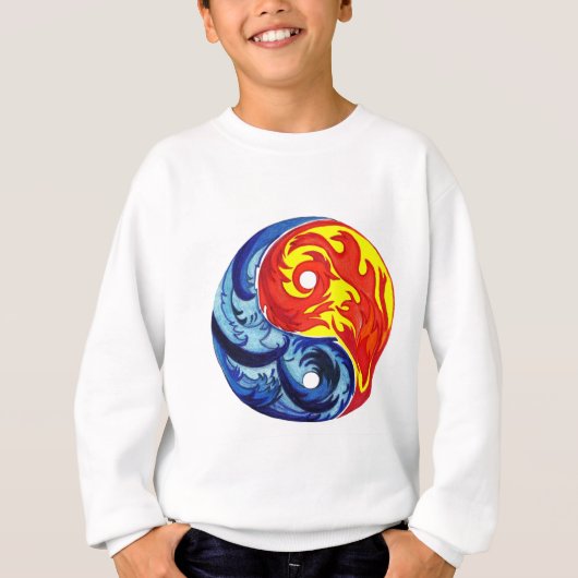 Fire en Ice Yin-Yang T-shirt (Voorkant)
