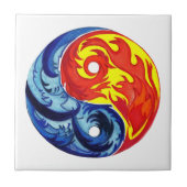 Fire en Ice Yin-Yang Tegeltje (Voorkant)