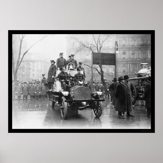 Fire Engine 91 in New York City 1913 Poster (Voorkant)