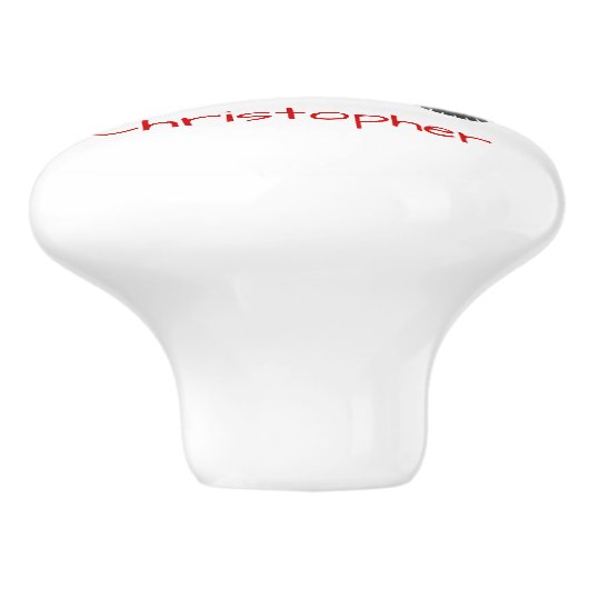 Fire Engine Design Personalised Keramische Knop (Zijkant)