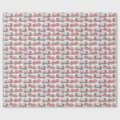 Fire Engine Firetruck cadeauverpakking papier (Vlak)