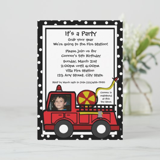 Fire Engine Fun / Foto Kaart (Staand voorkant)