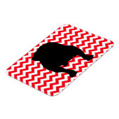 Fire Engine Red Chevron en English Bulldog Shadow Magneet (Linkerzijde)