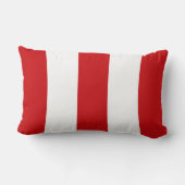 Fire Engine Rood & Wit Streep Kussen Baby Gift (Achterkant)