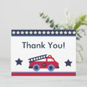 Fire Engine/Truck — Hartelijk dank Bedankkaart (Staand voorkant)