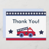 Fire Engine/Truck — Hartelijk dank Bedankkaart (Voorkant / Achterkant)