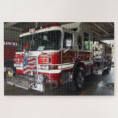Fire Engine Truck Jigzaag Puzzle Legpuzzel (Horizontaal)