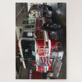 Fire Engine Truck Jigzaag Puzzle Legpuzzel (Verticaal)