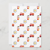 Fire Engine Verjaardag Brandweerman Party Gezichts Kaart (Achterkant)