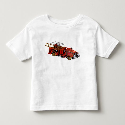 Fire Engine "voeg je eigen naam toe" Kinder Shirts (Voorkant)