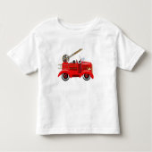 Fire Engine "voeg je eigen naam toe" Kinder Shirts (Voorkant)