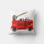 Fire Engine "voeg je eigen naam toe" Kussen (Voorkant)