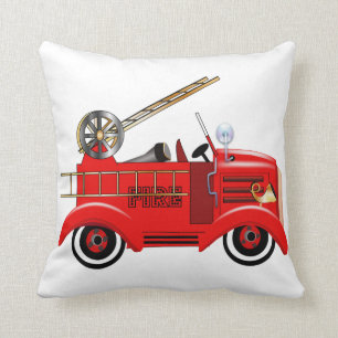 Fire Engine "voeg je eigen naam toe" Kussen