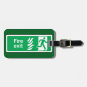 Fire Exit Safety Sign Emergency Evacuation Bagagelabel (Voorkant horizontaal)