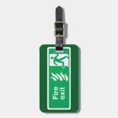 Fire Exit Safety Sign Emergency Evacuation Bagagelabel (Voorkant verticaal)