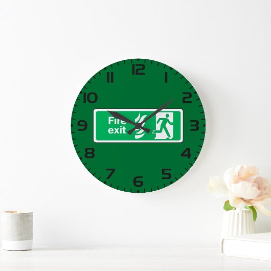 Fire Exit Safety Sign Emergency Evacuation Grote Klok