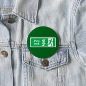 Fire Exit Safety Sign Emergency Evacuation Ronde Button 7,6 Cm
