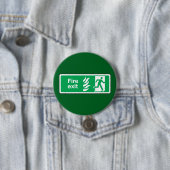 Fire Exit Safety Sign Emergency Evacuation Ronde Button 7,6 Cm (In situ)
