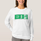 Fire Exit Safety Sign Emergency Evacuation T-shirt (Voorkant)