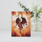 Fire Fairy Dragon Briefkaart (Staand voorkant)