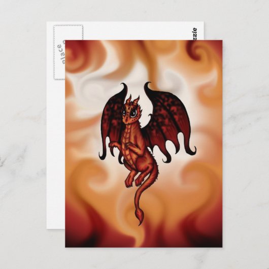 Fire Fairy Dragon Briefkaart (Voorkant / Achterkant)