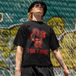 Fire Fangs Snake Mannen Graphic T-shirt