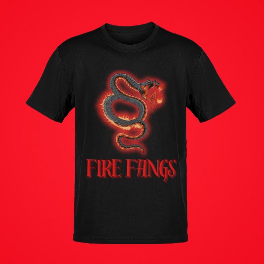 Fire Fangs Snake Mannen Graphic T-shirt