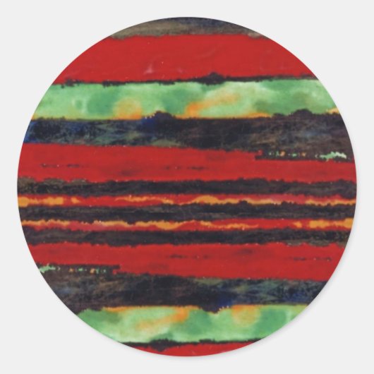 "Fire Fight #2" Abstract design ticker Ronde Sticker (Voorkant)
