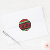"Fire Fight #2" Abstract design ticker Ronde Sticker (Envelop)