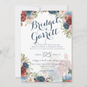 Fire Fighter Designer Tekst en Monogram Uitnodigin Kaart (Voorkant)