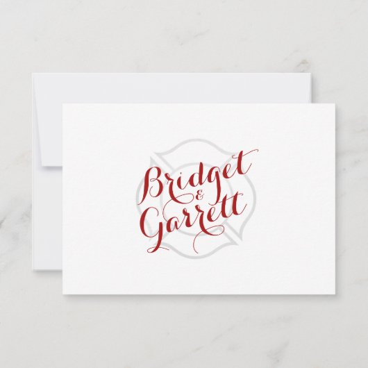 Fire Fighter Designer Text Response Kaart (Achterkant)