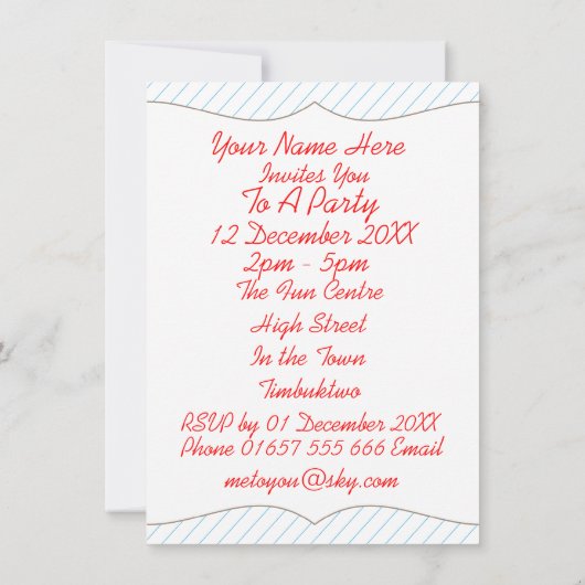 Fire-Fighter Fire Engine thema Kinder Partij Kaart (Achterkant)