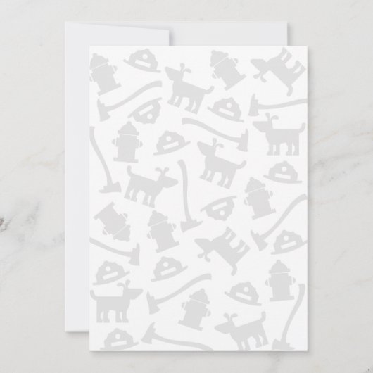 Fire Fighter Fire Engine Verjaardag Uitnodiging (Achterkant)