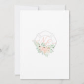 Fire Fighter Floral Monogram Blush Kaart (Achterkant)
