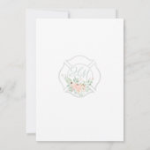 Fire Fighter Floral Wedding Kaart (Achterkant)