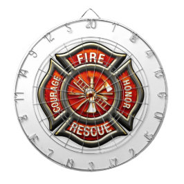 Fire Fighter Maltese Cross Dart Board Dartbord
