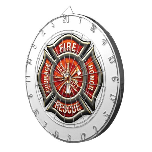Fire Fighter Maltese Cross Dart Board Dartbord (Voorkant Rechts)