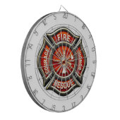 Fire Fighter Maltese Cross Dart Board Dartbord (Voorkant Links)