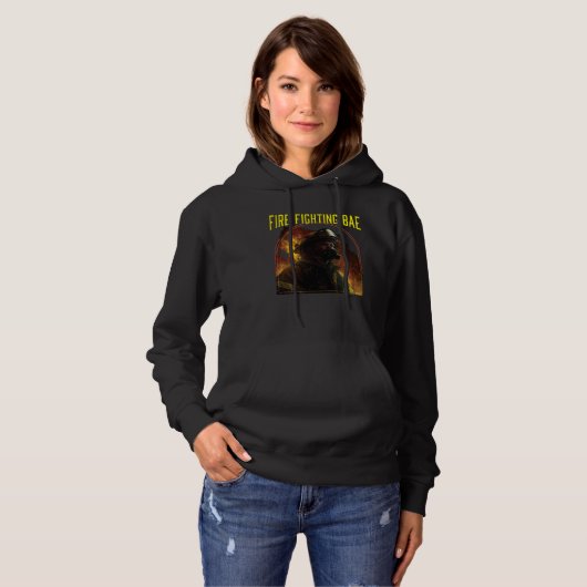 Fire Fighting Bae Fire Rescue Firefighting Firefig Hoodie (Voorkant volledig)