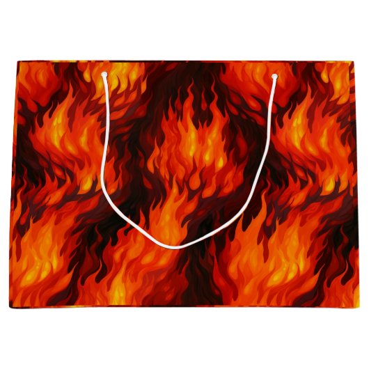 Fire Flame Gift Bag Groot Cadeauzakje (Voorkant)