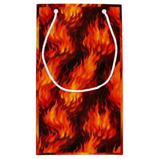 Fire Flame Gift Bag Klein Cadeauzakje (Achterkant)