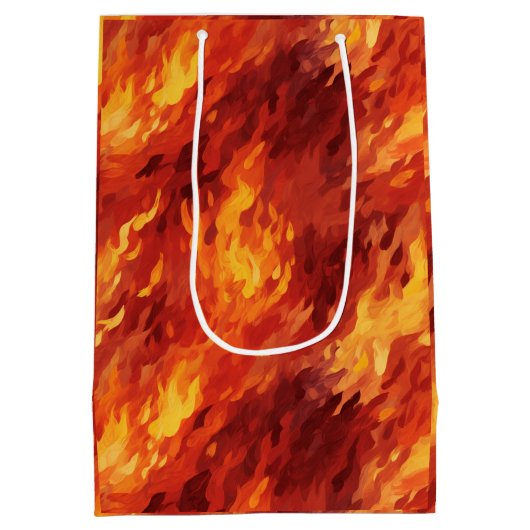 Fire Flame Gift Bag Medium Cadeauzakje (Achterkant)