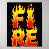 Fire Flame Shirt Adult Kids Men Women Fire And Ice Poster (Voorkant)
