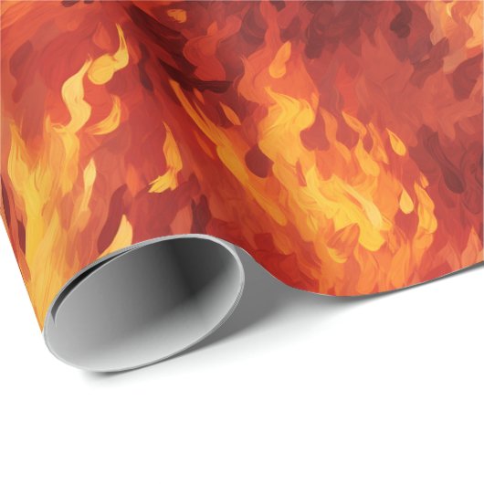Fire Flame Wrapping Paper Cadeaupapier (Rol Hoek)