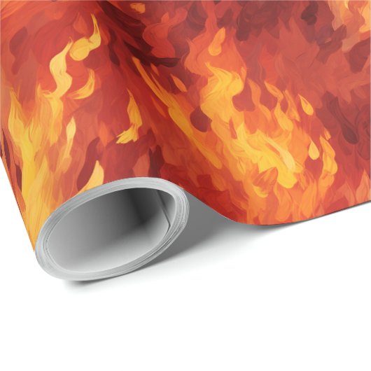 Fire Flame Wrapping Paper Cadeaupapier (Rol Hoek)