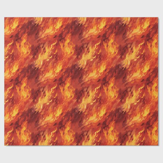 Fire Flame Wrapping Paper Cadeaupapier (Vlak)